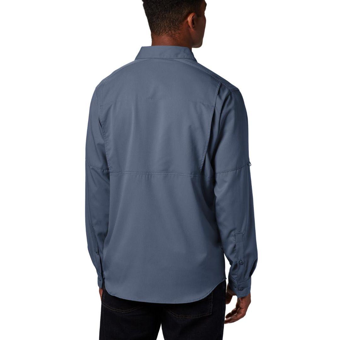 Columbia Men Blue Silver Ridge Lite Long Sleeve Shirt (Sun Protection)