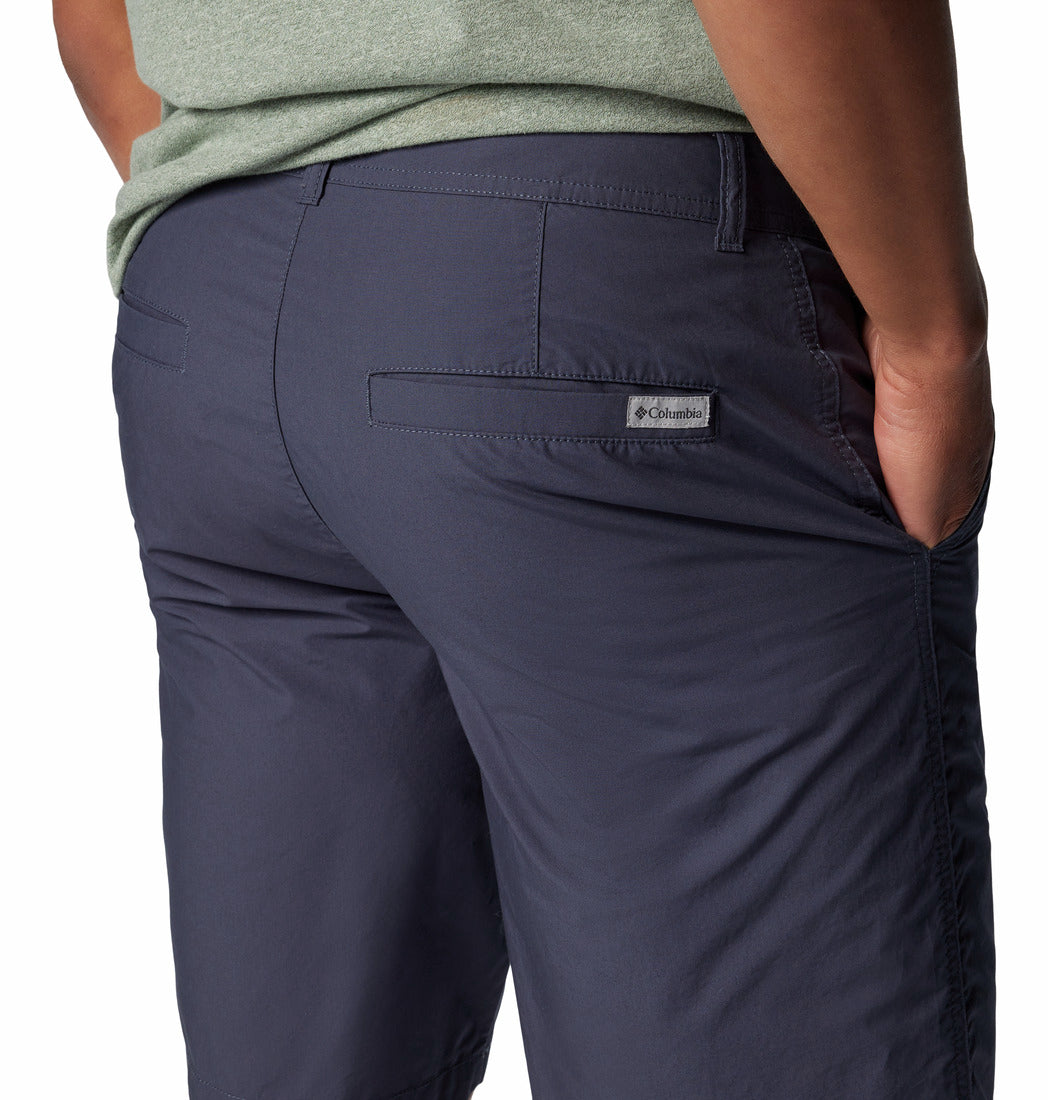 A Men Wearing Columbia Men Blue Washed Out Short