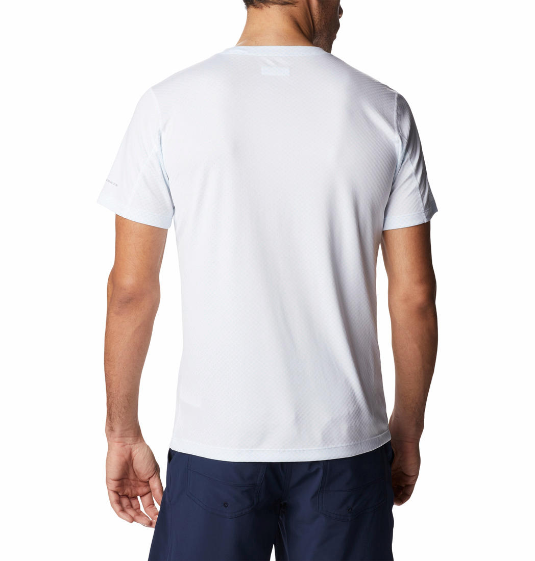 Columbia Men White Zero Rules Short Sleeve Shirt (Sun Protection)