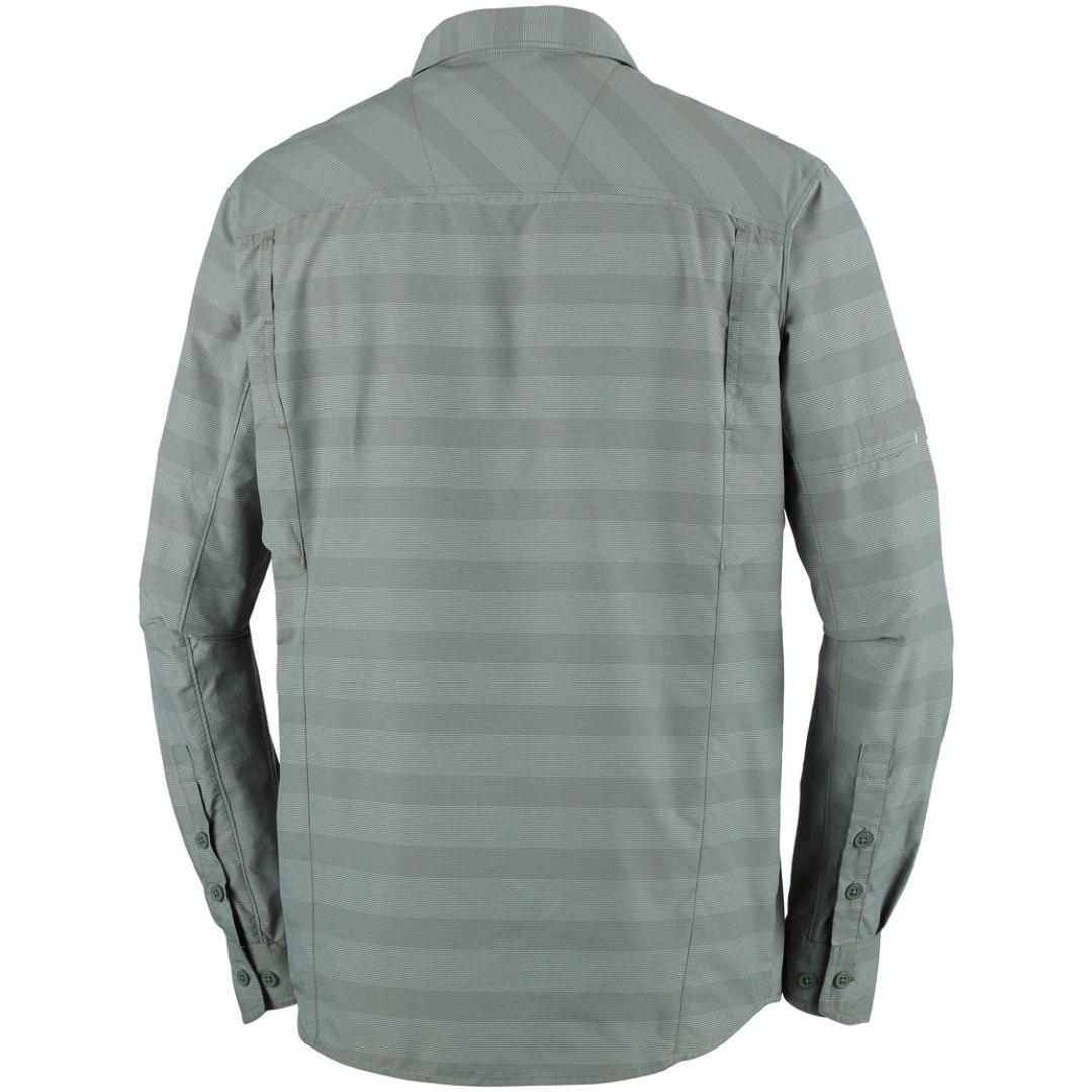 Columbia Men Green Silver Ridge Plaid Long Sleeve Shirt (Sun Protection)