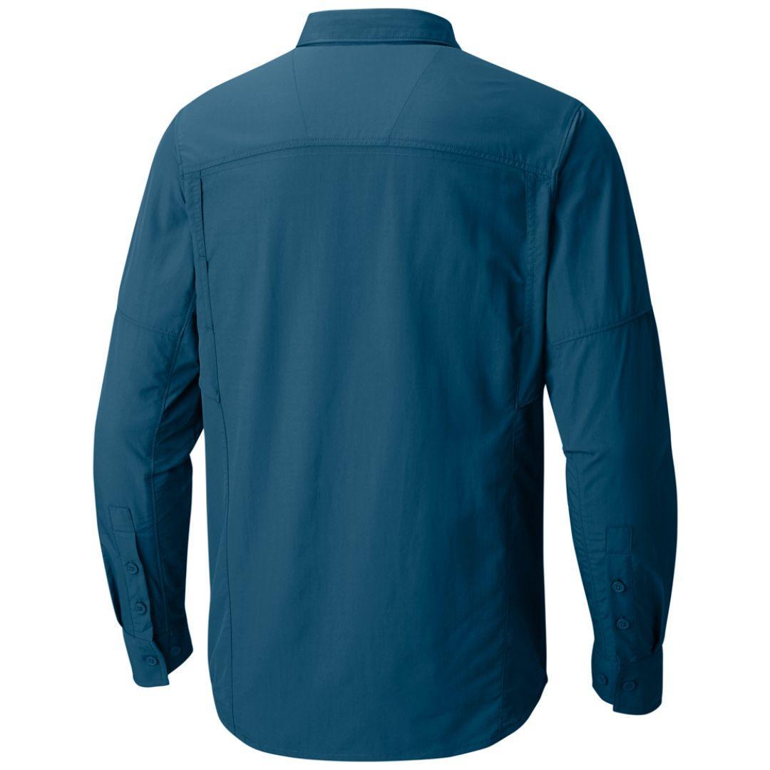 Columbia Men Blue Silver Ridge Long Sleeve Shirt (Sun Protection)