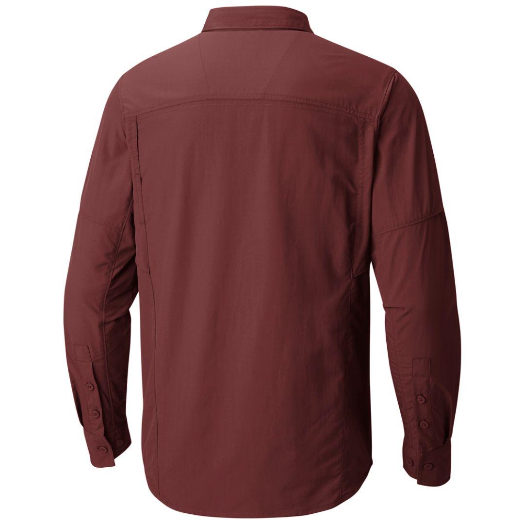 Columbia Men Orange Silver Ridge Short Sleeve Shirt (Sun Protection)