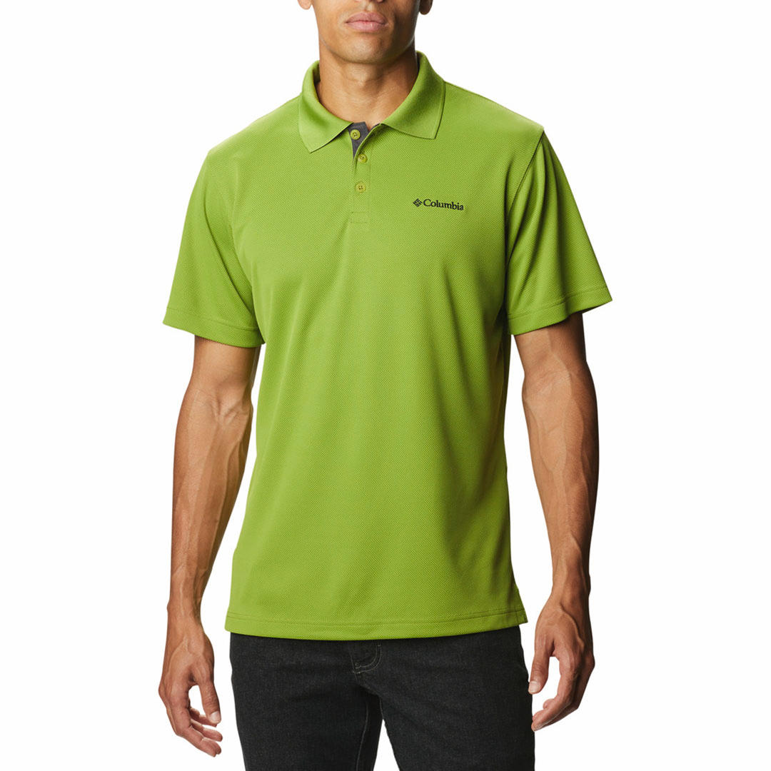 Columbia Men's Green Utilizer Polo Shirt with Superior Sun Protection