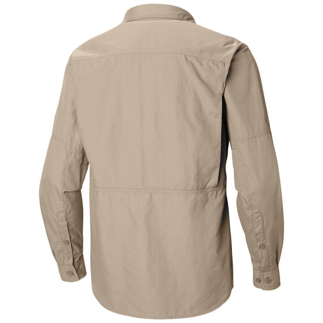 Columbia Men’s Brown Silver Ridge 2.0 Long Sleeve Shirt with UPF Sun Defense