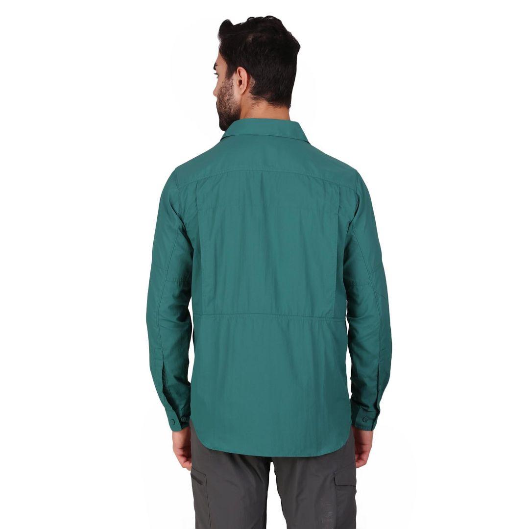Columbia Men’s Blue Silver Ridge 2.0 Long Sleeve Shirt with Effective Sun Protection