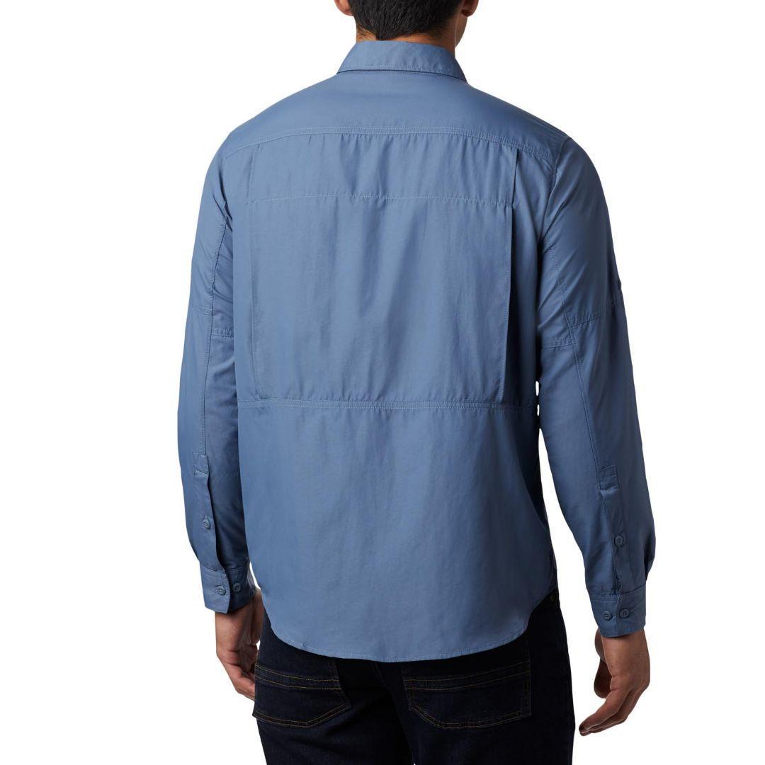 Columbia Men’s Blue Silver Ridge 2.0 Long Sleeve Shirt with SPF Sun Protection