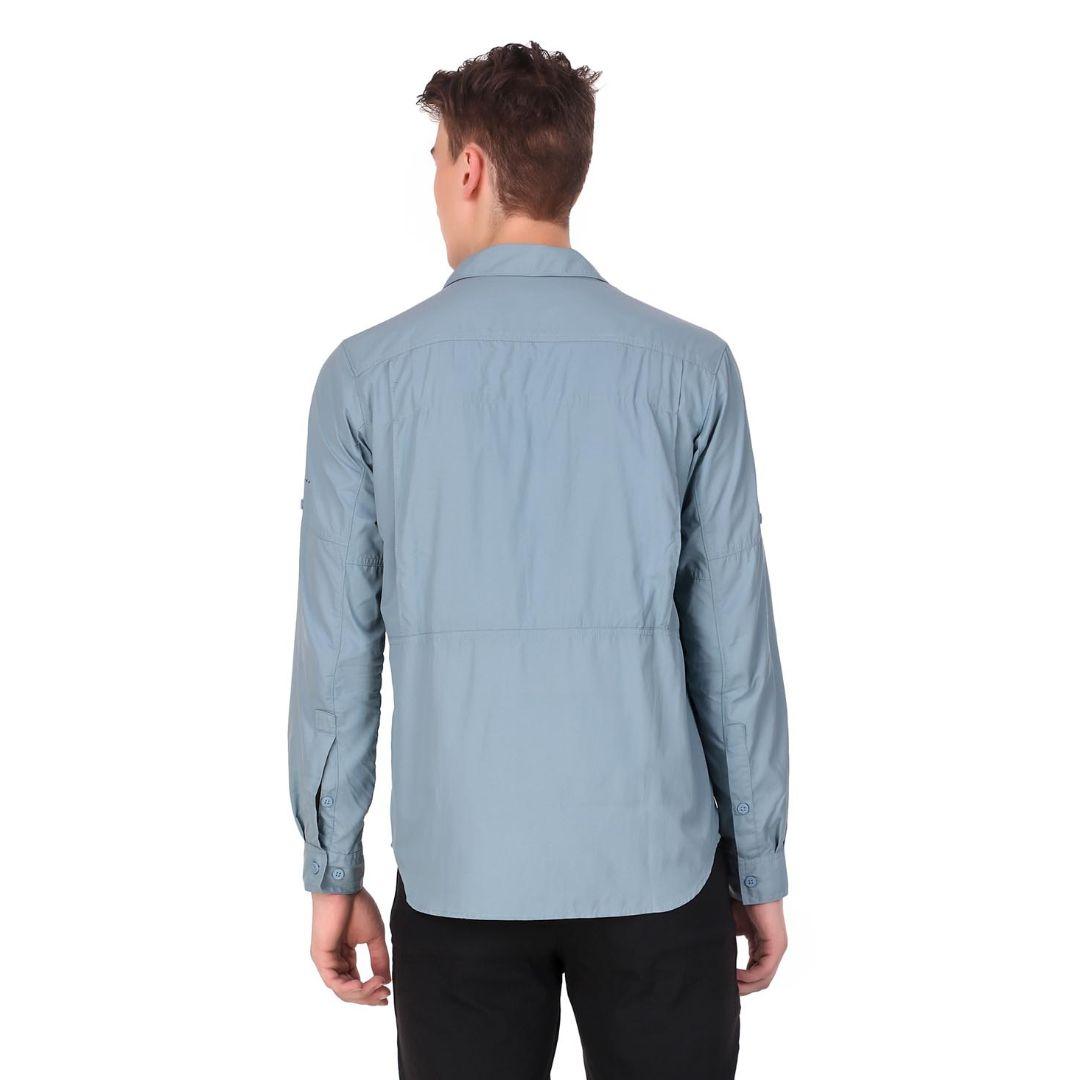 Columbia Men’s Blue Omni-Wick Silver Ridge 2.0 Moisture-Wicking Shirt