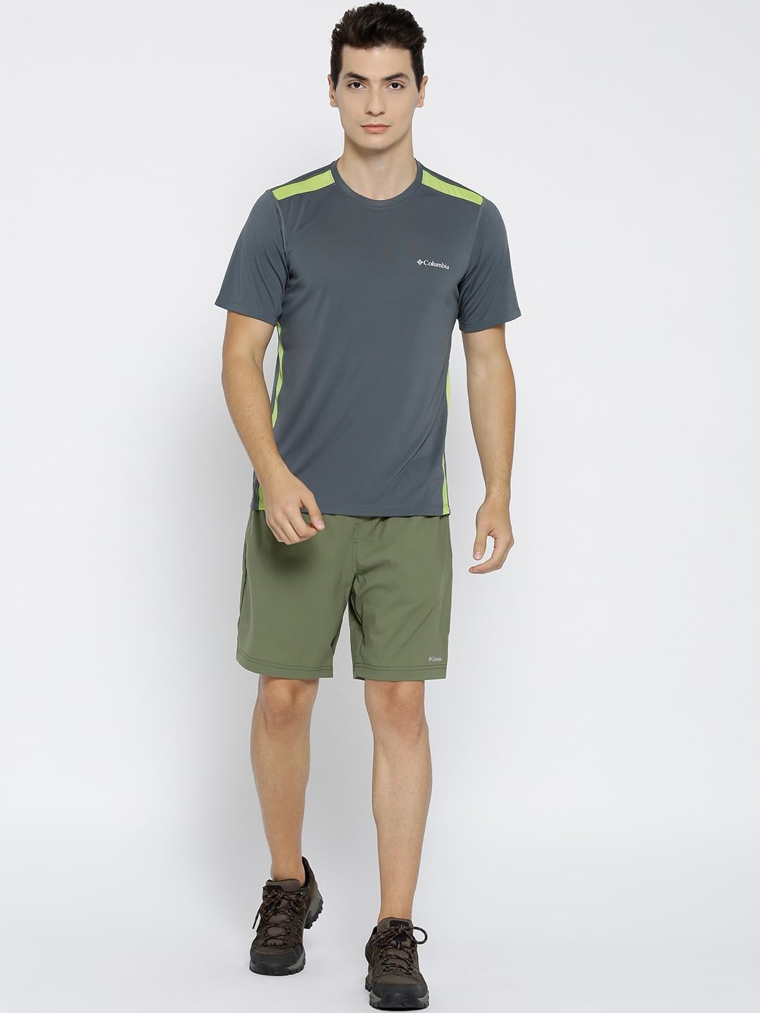 Columbia Men Grey Ridge Dash Short Sleeve Shirt