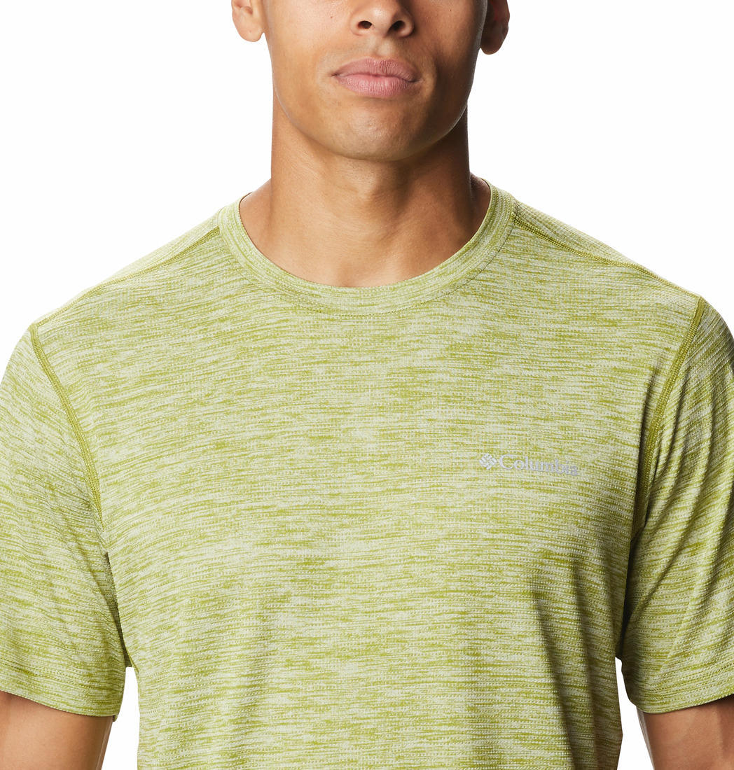 Columbia Men's Green Deschutes Runner Short Sleeve Shirt for Comfort