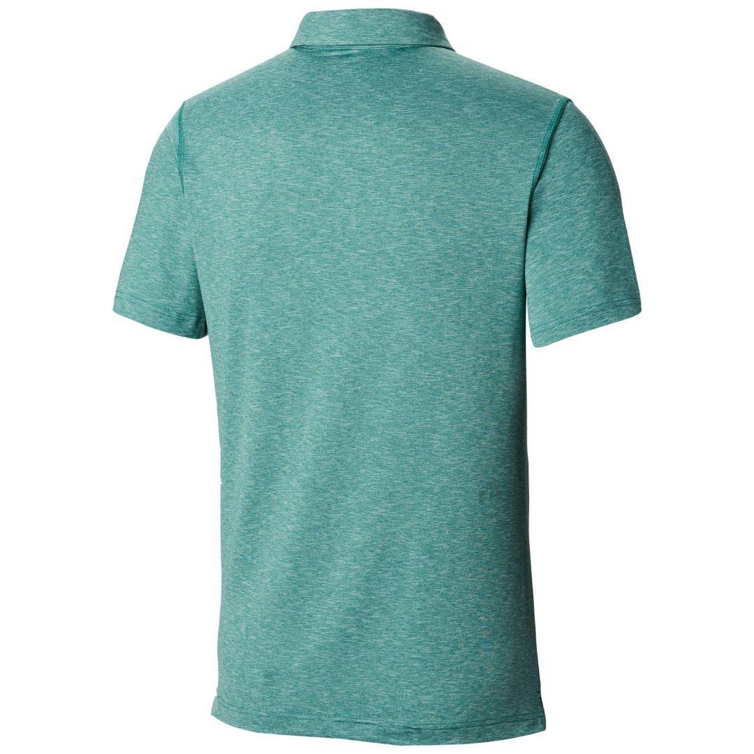 Columbia Men’s Blue Tech Trail Polo Shirt with Advanced Sun Protection