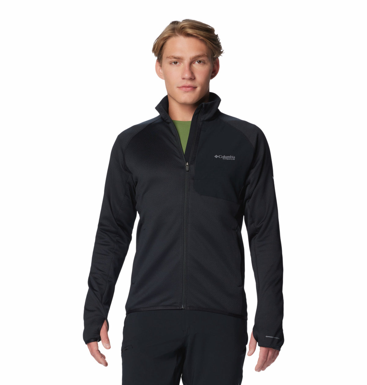 Columbia Men’s Omni-Wick Black Full-Zip Fleece Jacket Plus Size