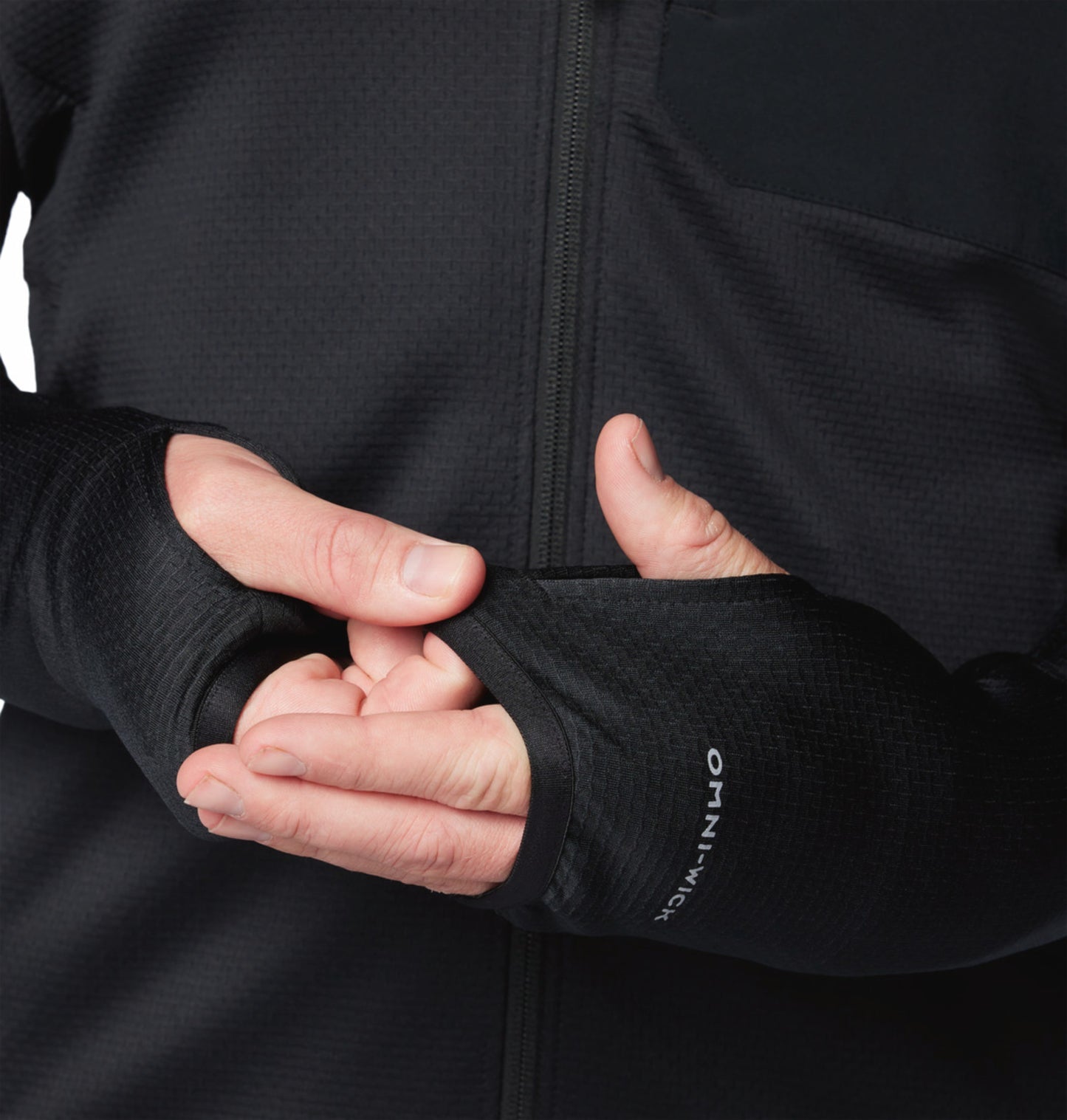 Columbia Men’s Omni-Wick Black Full-Zip Fleece Jacket Plus Size