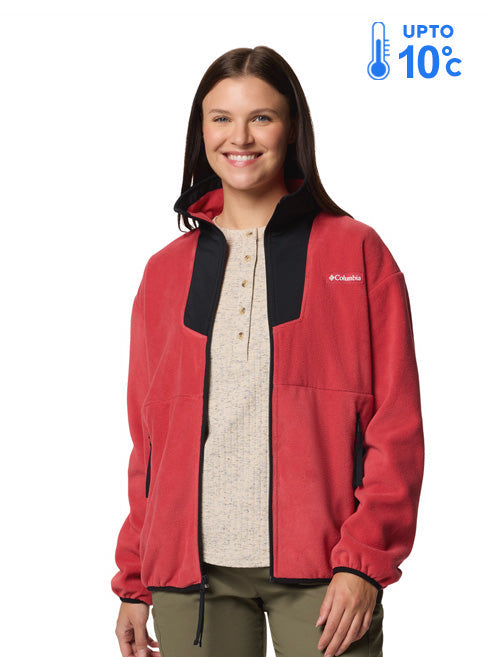 Columbia Women Red Sequoia Grove Fleece Jacket