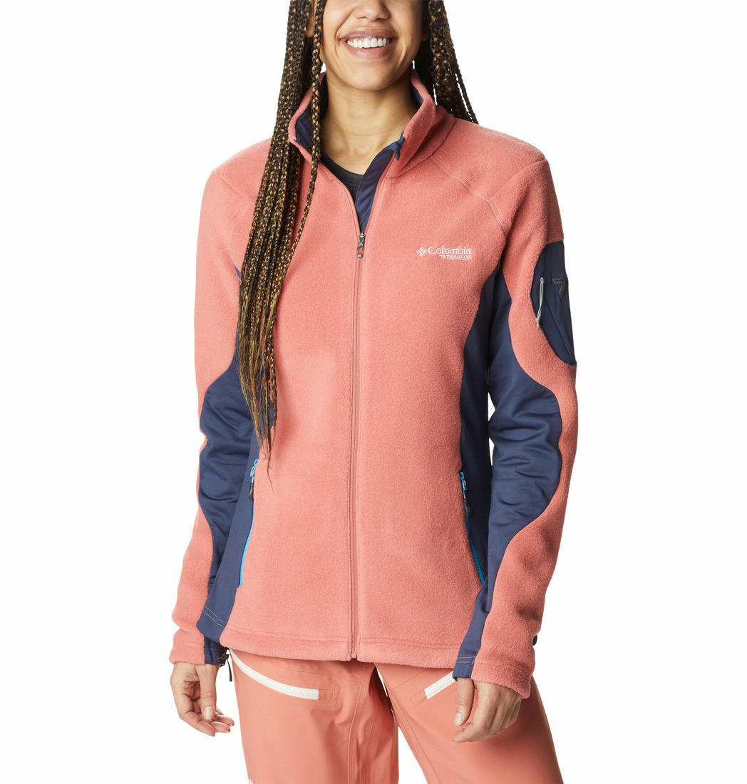 Columbia Women Red Titan Pass II Fleece - Main Image