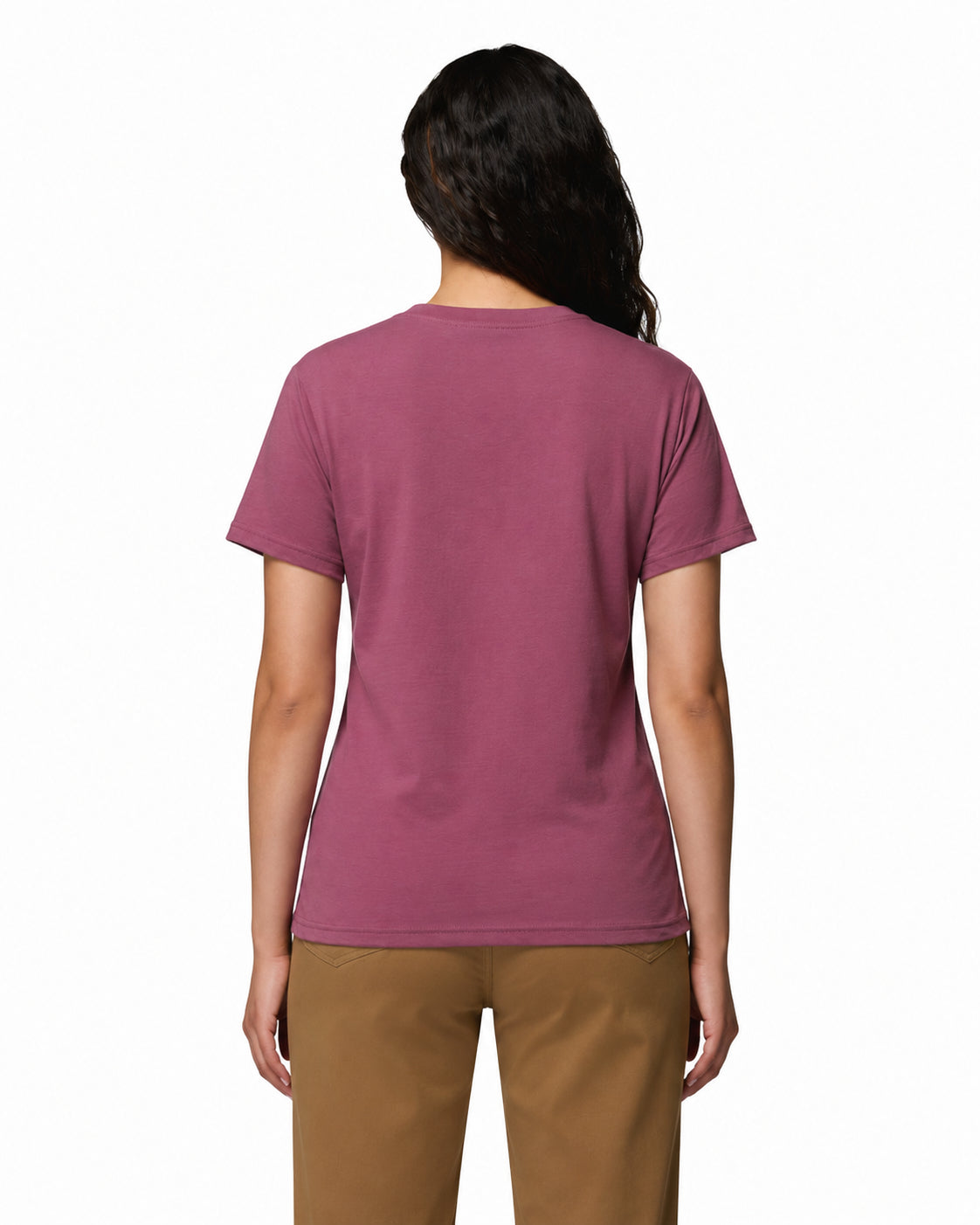 women purple rolling bend graphic tshirt