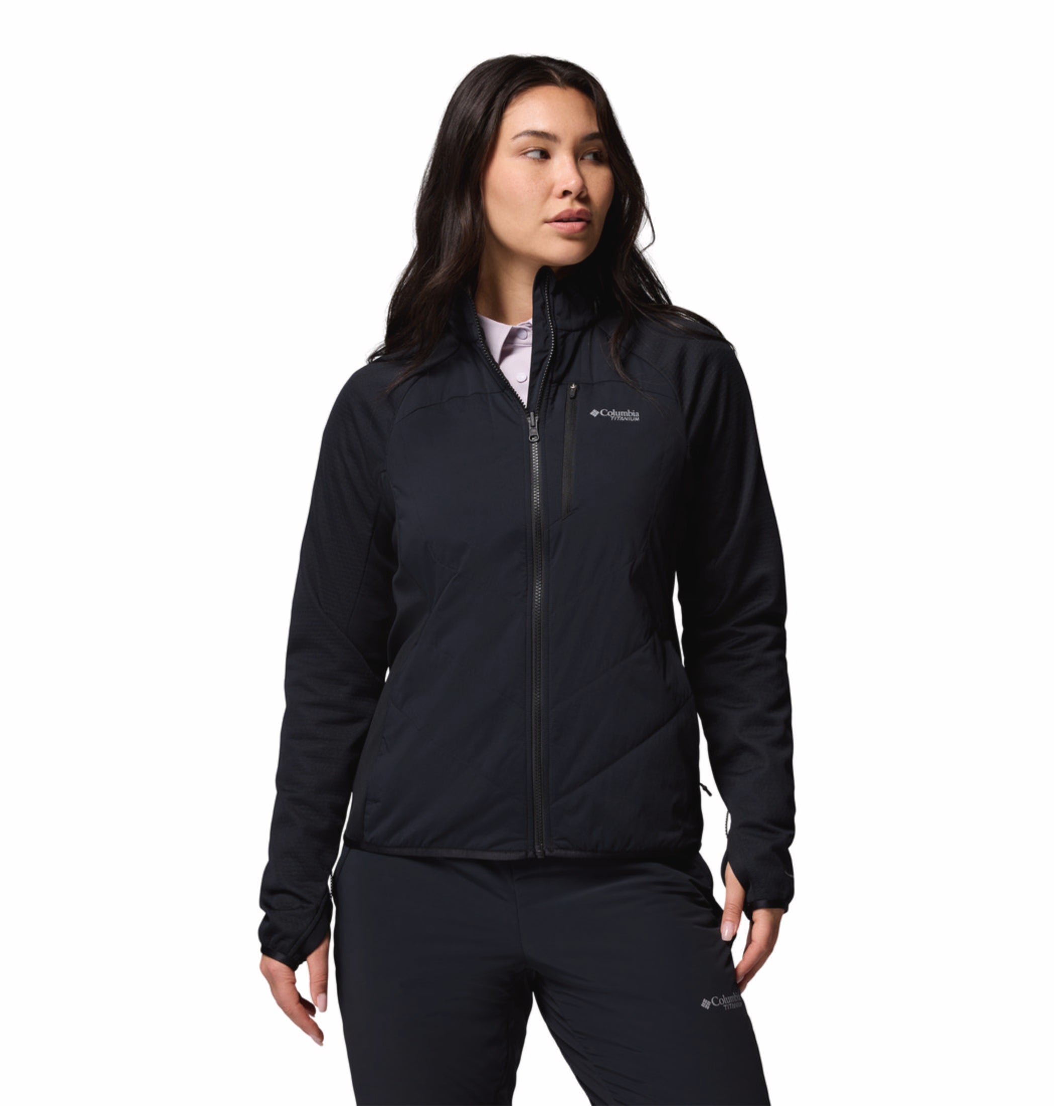 Columbia Women Black OmniHeat Arctic Hybrid Fleece Jacket