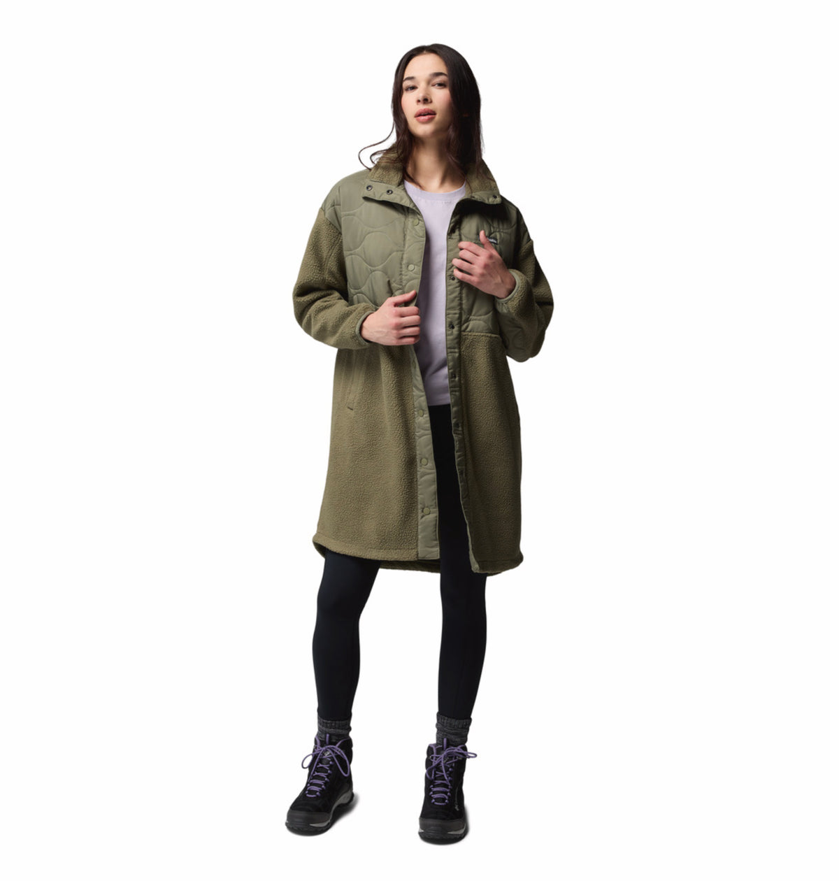 Columbia Women Green Cloud Point Fleece Jacket