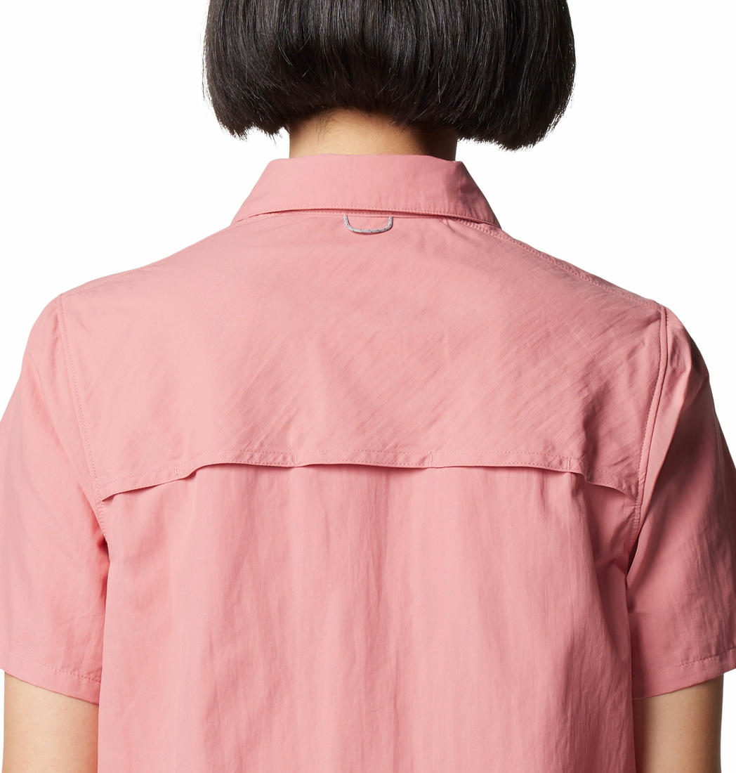 Columbia Women's Pink Omni-Shade Silver Ridge 3.0 Shirt with Sun Protection