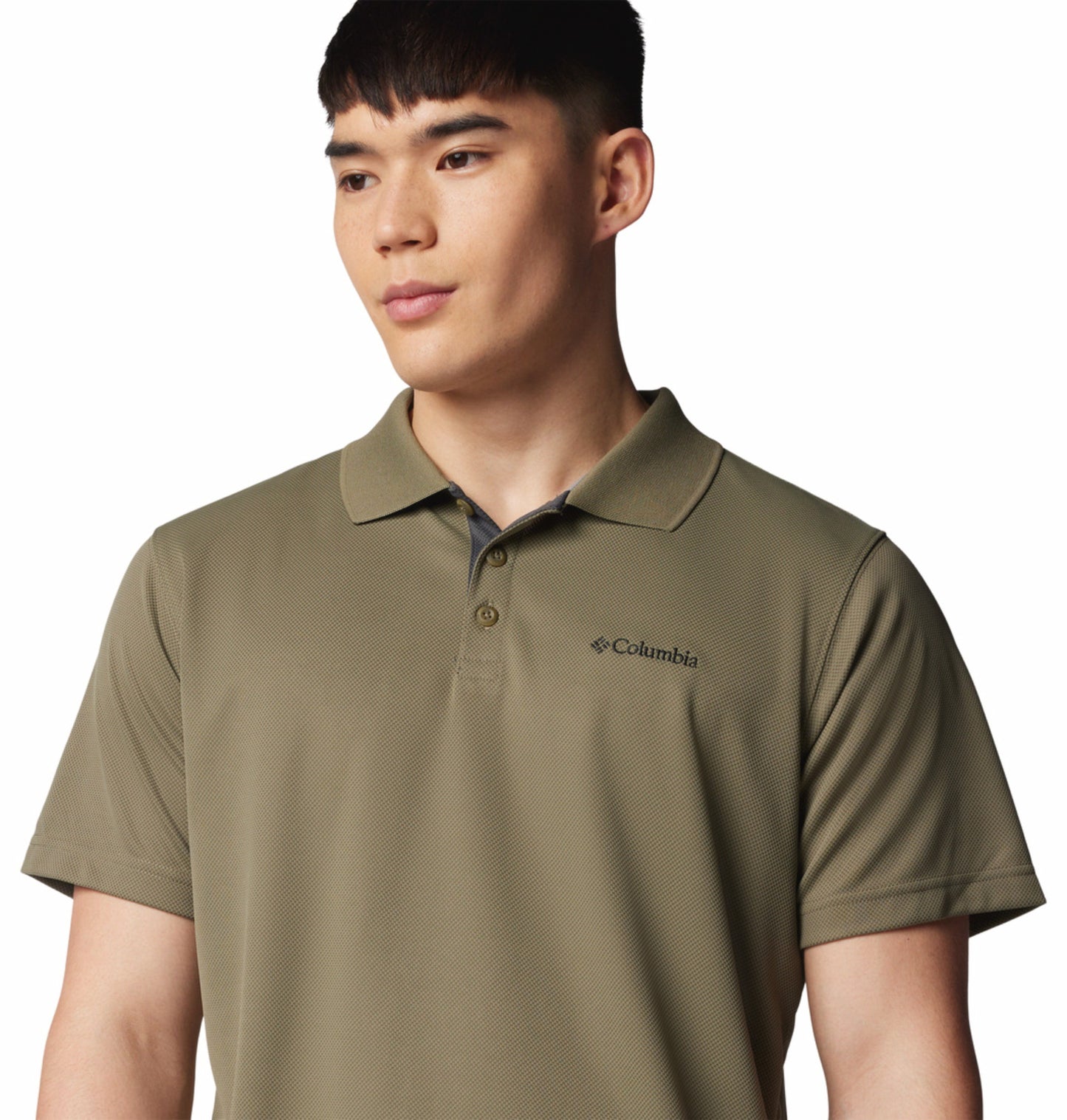 Columbia Men's Olive Green Omni-Shade Utilizer Polo Shirt Sun Protection