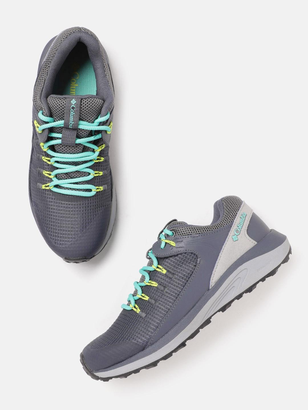 A Women Wearing Columbia Women Grey TRAILSTORM WATERPROOF