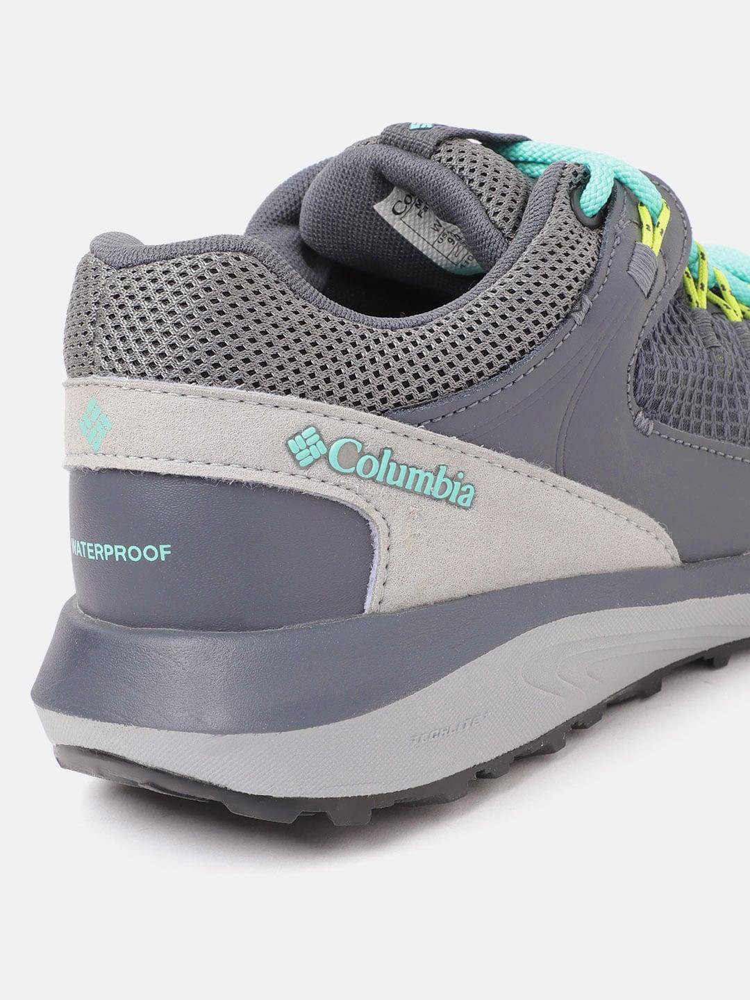 A Women Wearing Columbia Women Grey TRAILSTORM WATERPROOF