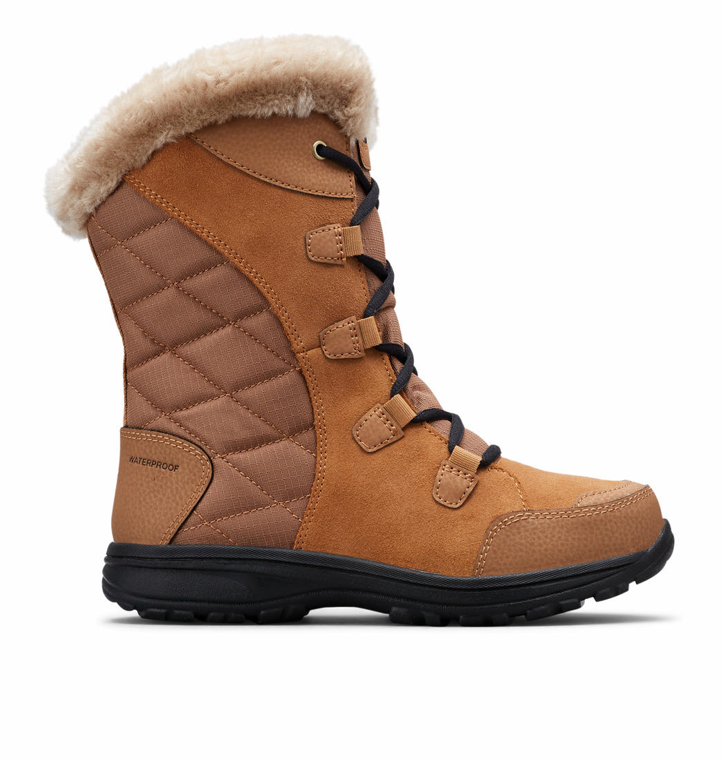 A Women Wearing Columbia Women Brown ICE MAIDEN II