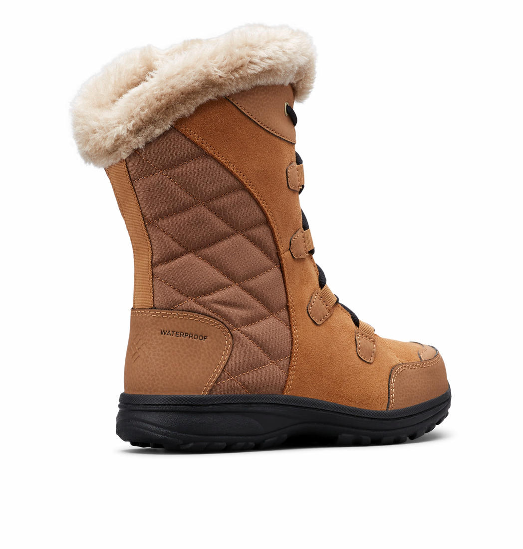 A Women Wearing Columbia Women Brown ICE MAIDEN II