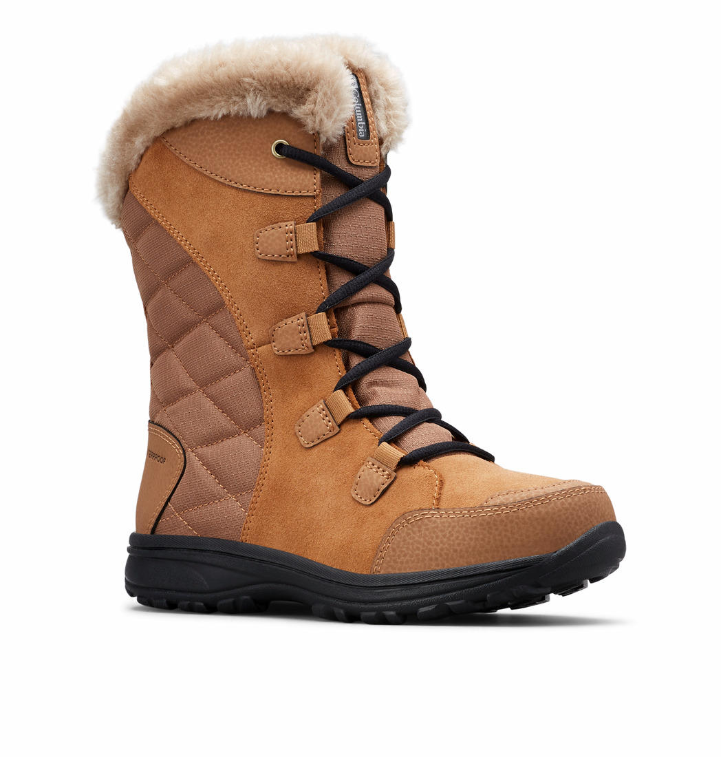 A Women Wearing Columbia Women Brown ICE MAIDEN II