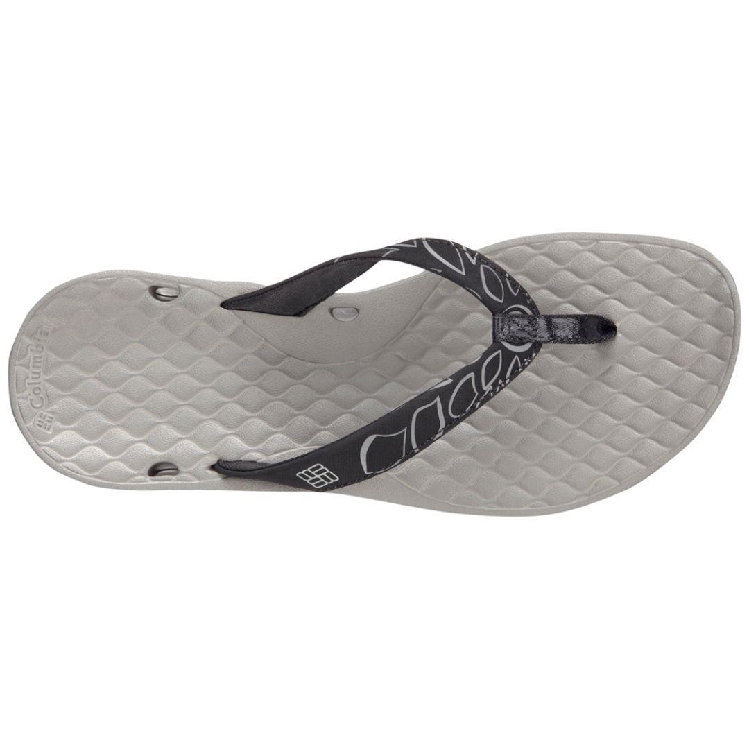 Columbia Women Black Omni-Grip Sun Breezevent Flip Flop