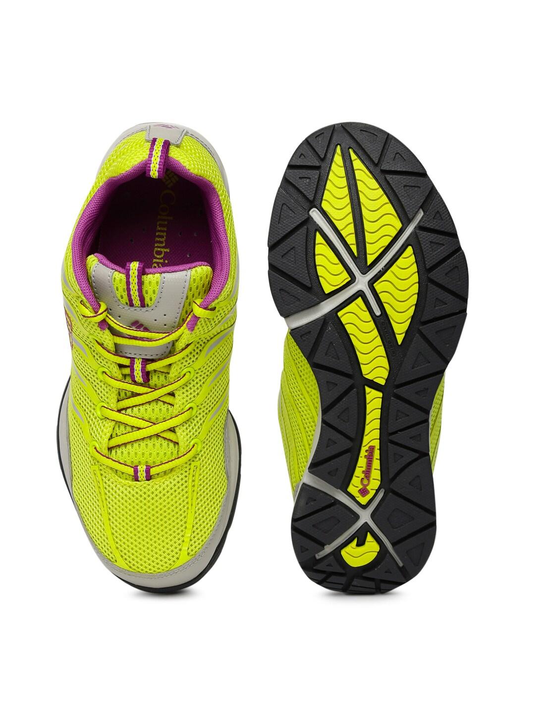 Columbia Women Yellow Omni-Grip Drainmaker Fly Low Shoes