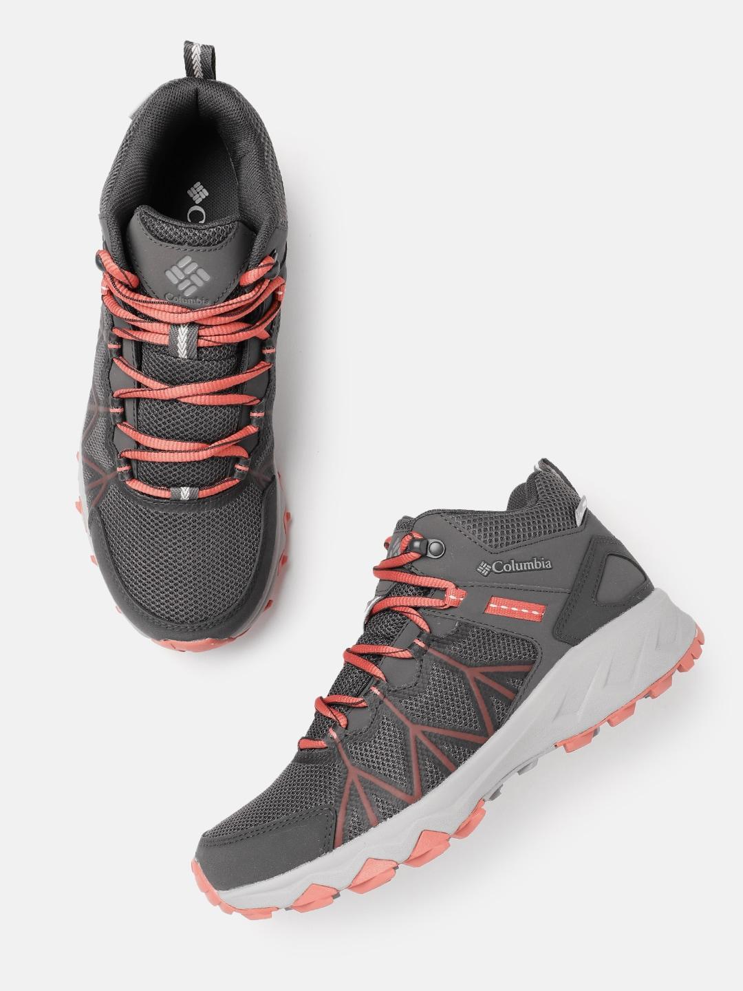 A Women Wearing Columbia Women Grey PEAKFREAK II MID OUTDRY