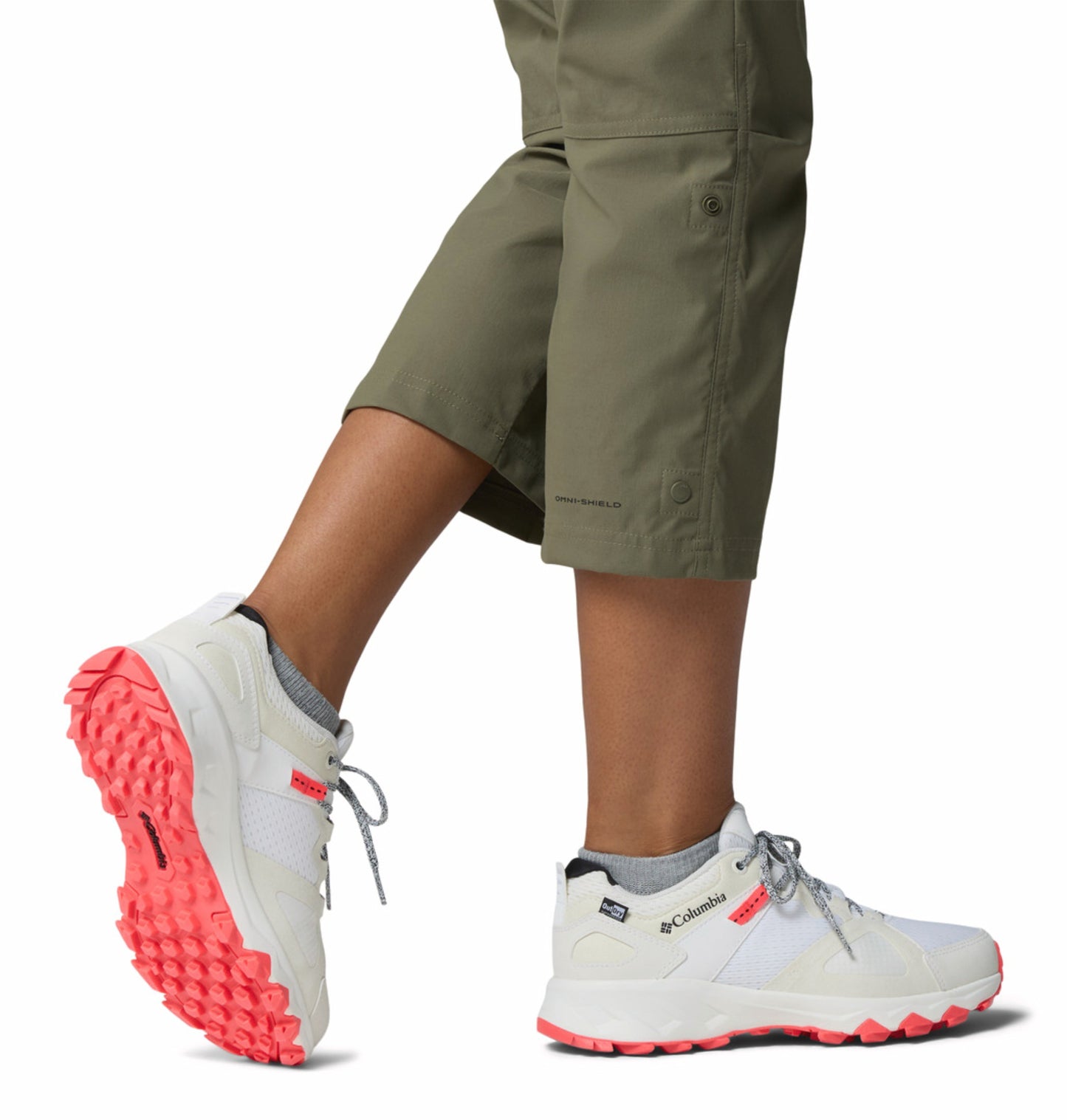 Columbia Women Off-White OutDry Peakfreak Hera Hiking & Trekking Waterproof Shoes