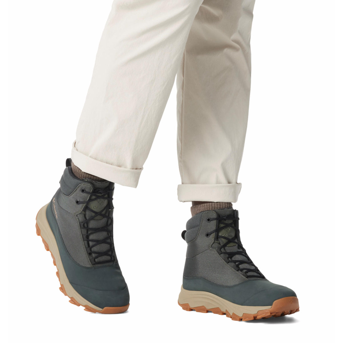 Columbia Men Green Omni-Heat Reflective Expeditionist Protect Mid Shoes