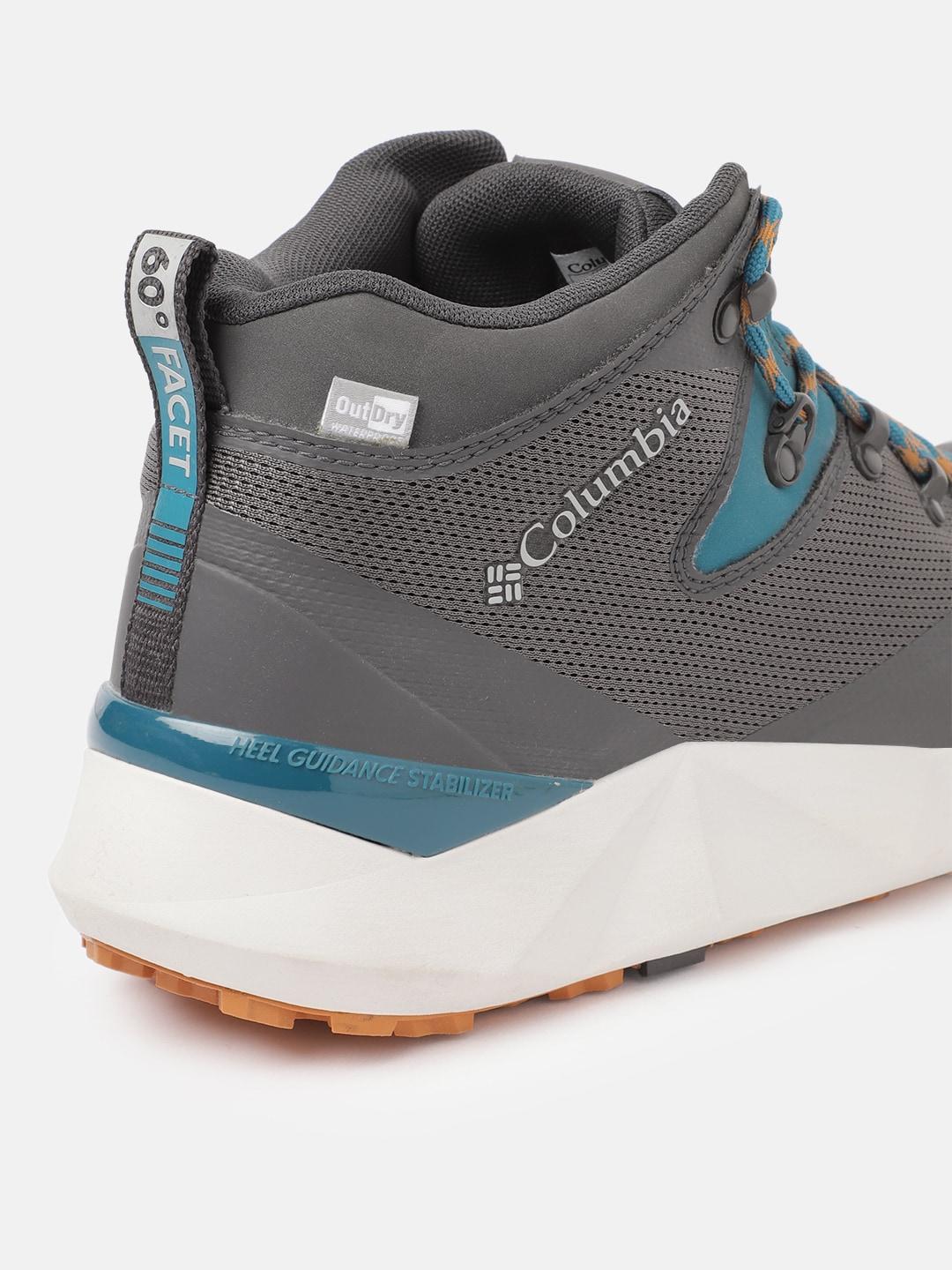 Columbia Men Grey OutDry Facet 60 Mid Shoes (Fully Waterproof)