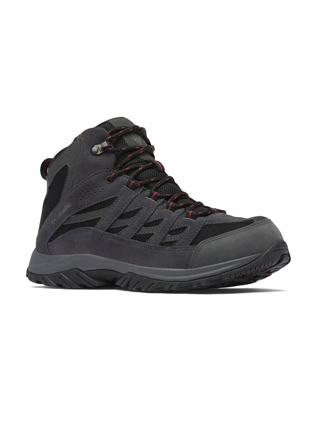 メル76731 Columbia Men Black Omni-Tech Crestwood Mid Shoes (Waterproof