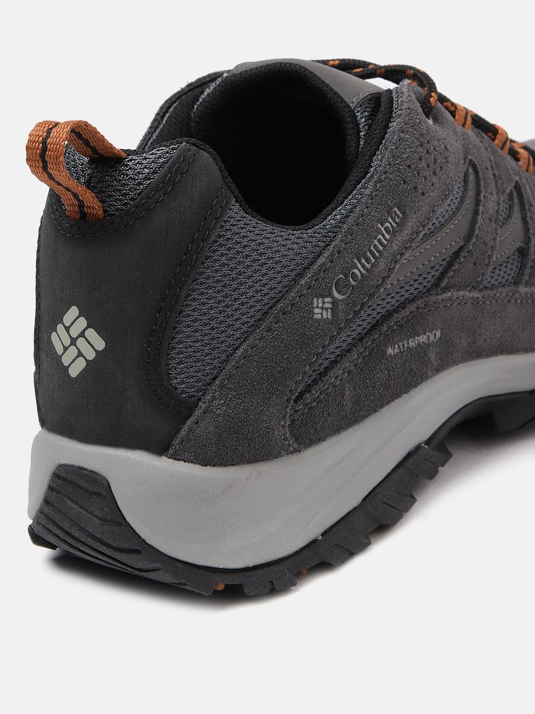 Columbia Men Grey Omni-Tech Crestwood Low Shoes (Waterproof)
