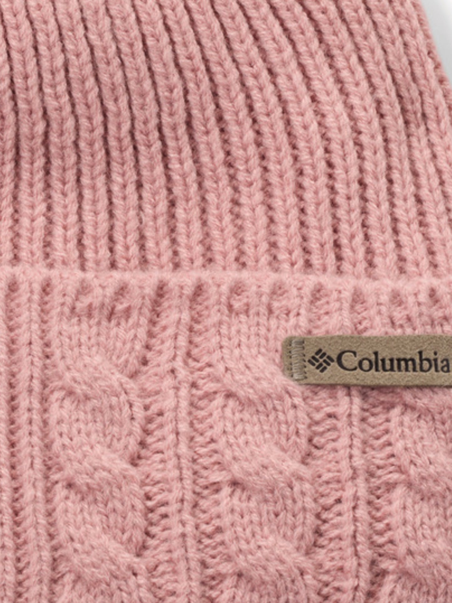 Columbia Women Pink Agate Pass Cable Knit Beanie