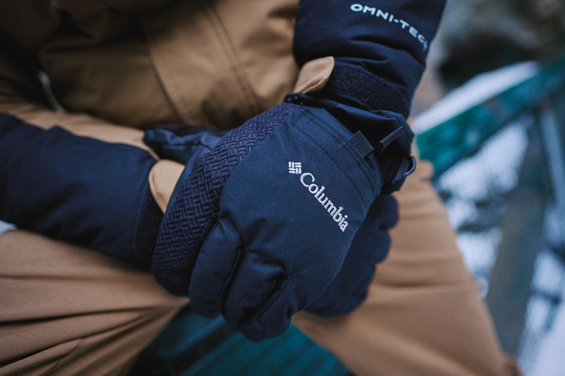 Columbia Men Black Omni-Heat Reflective Bugaboo Interchange Gloves