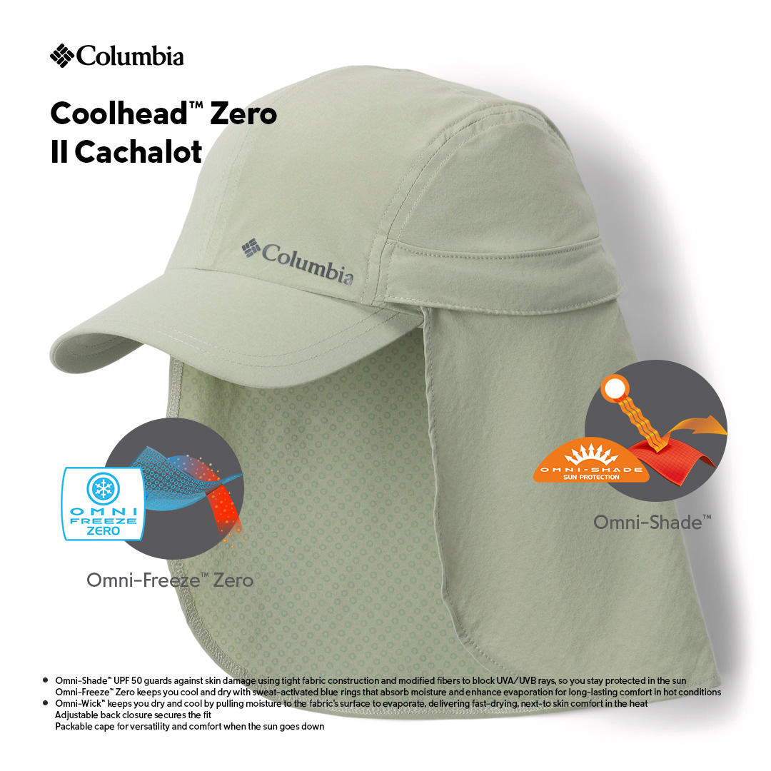 Columbia Unisex Green Coolhead Zero II Cachalot Sun Protection Hat