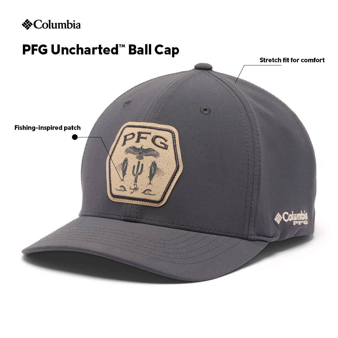 Columbia Unisex Black Pfg Uncharted Ball Cap