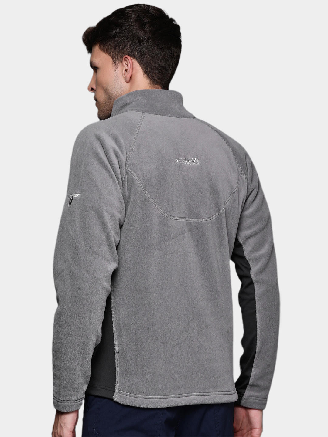 Columbia Men Grey Omni-Wick Titan Pass 2.0 II Fleece Jacket