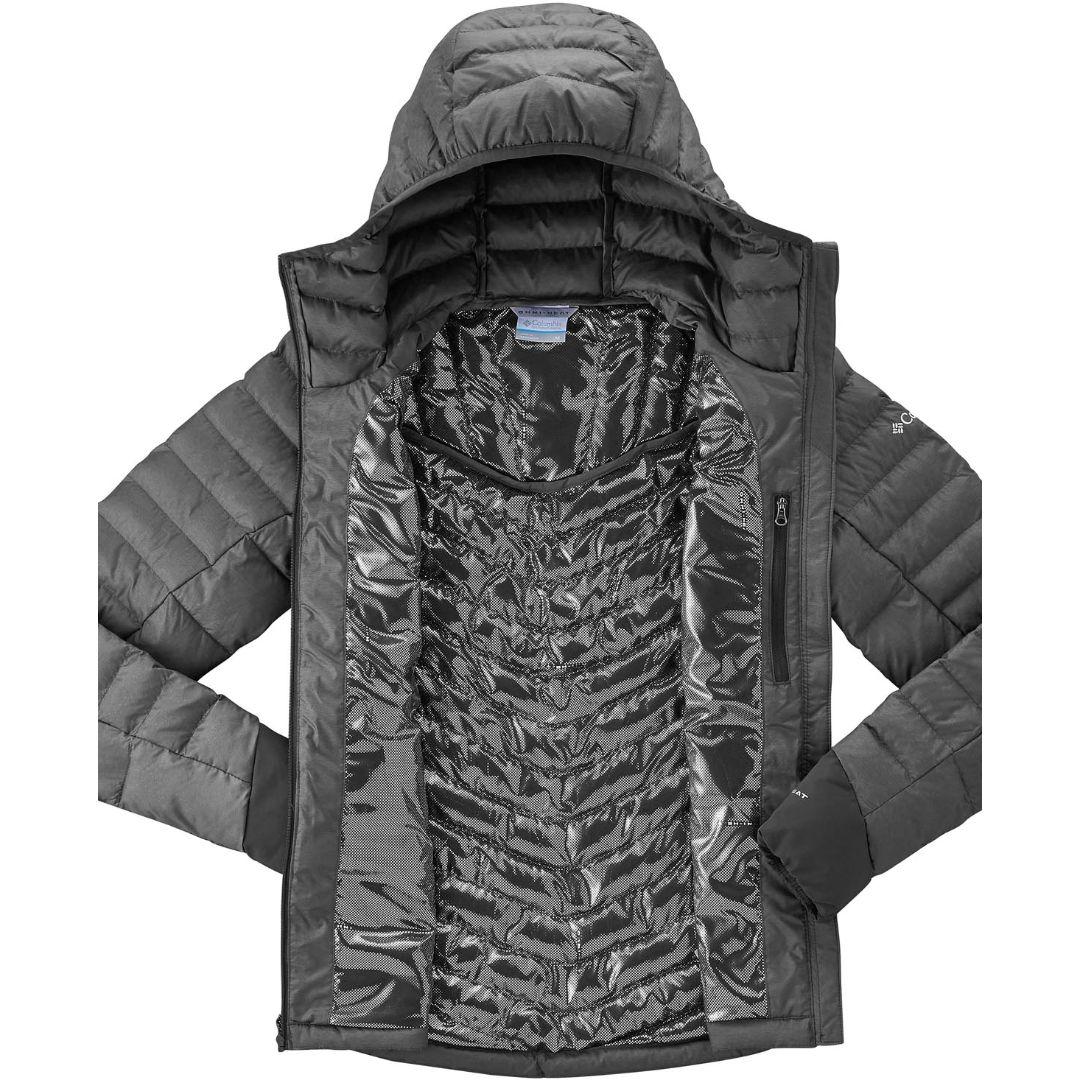 A Women Wearing Columbia Women Black Windgates Hooded Jacket