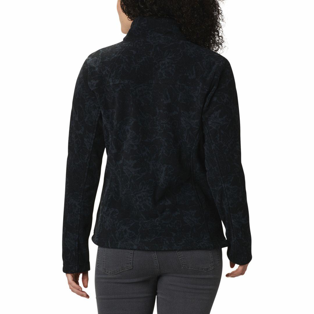 Columbia Women Black Fast Trek Printed Fleece Jacket