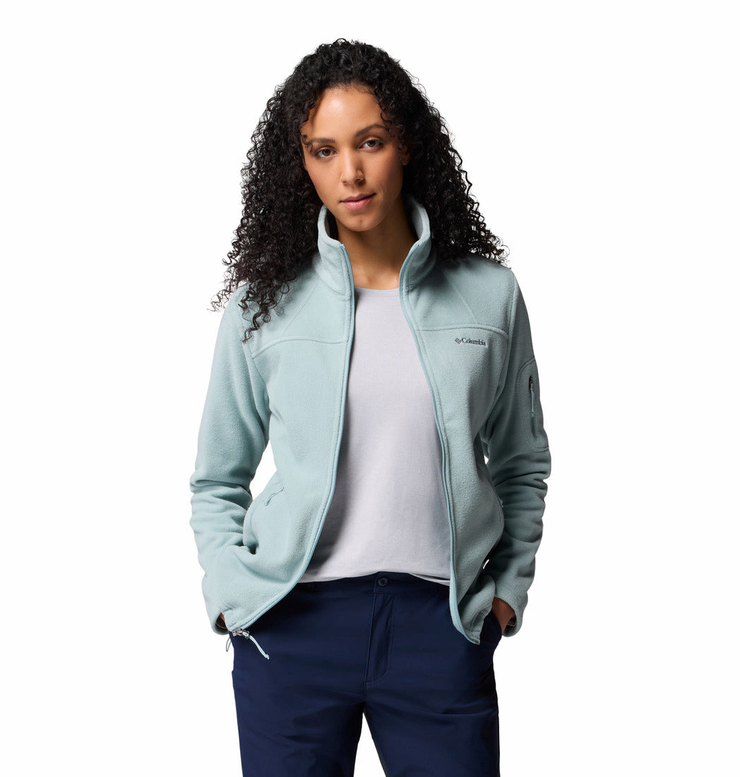 Columbia Women Blue Fast Trek II Fleece Jacket (Plus Size)