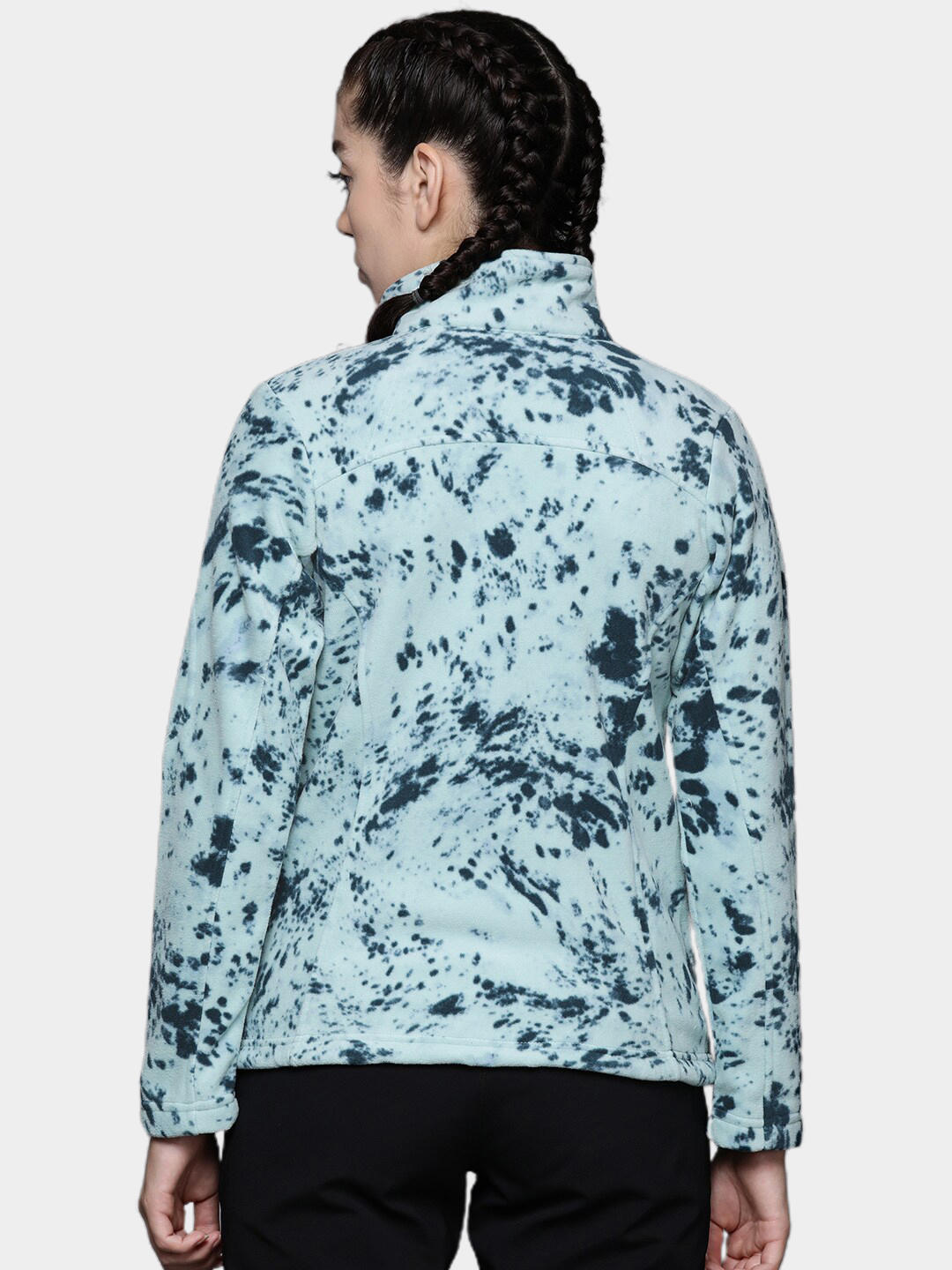 Columbia Women Blue Fast Trek Printed Fleece Jacket