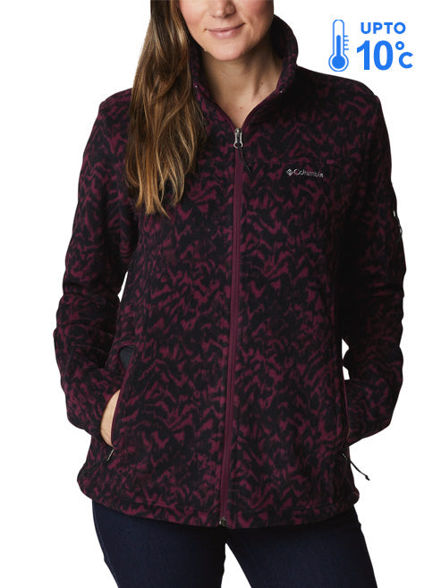 Columbia Women Purple Fast Trek Printed Jkt