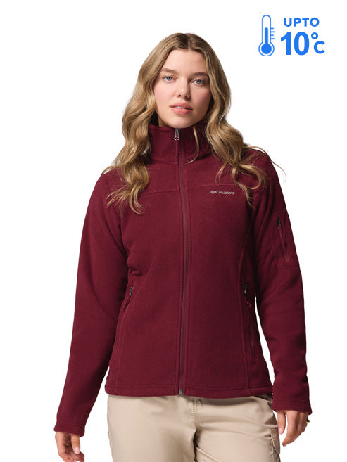 Columbia Women Red Fast Trek II Fleece Jacket
