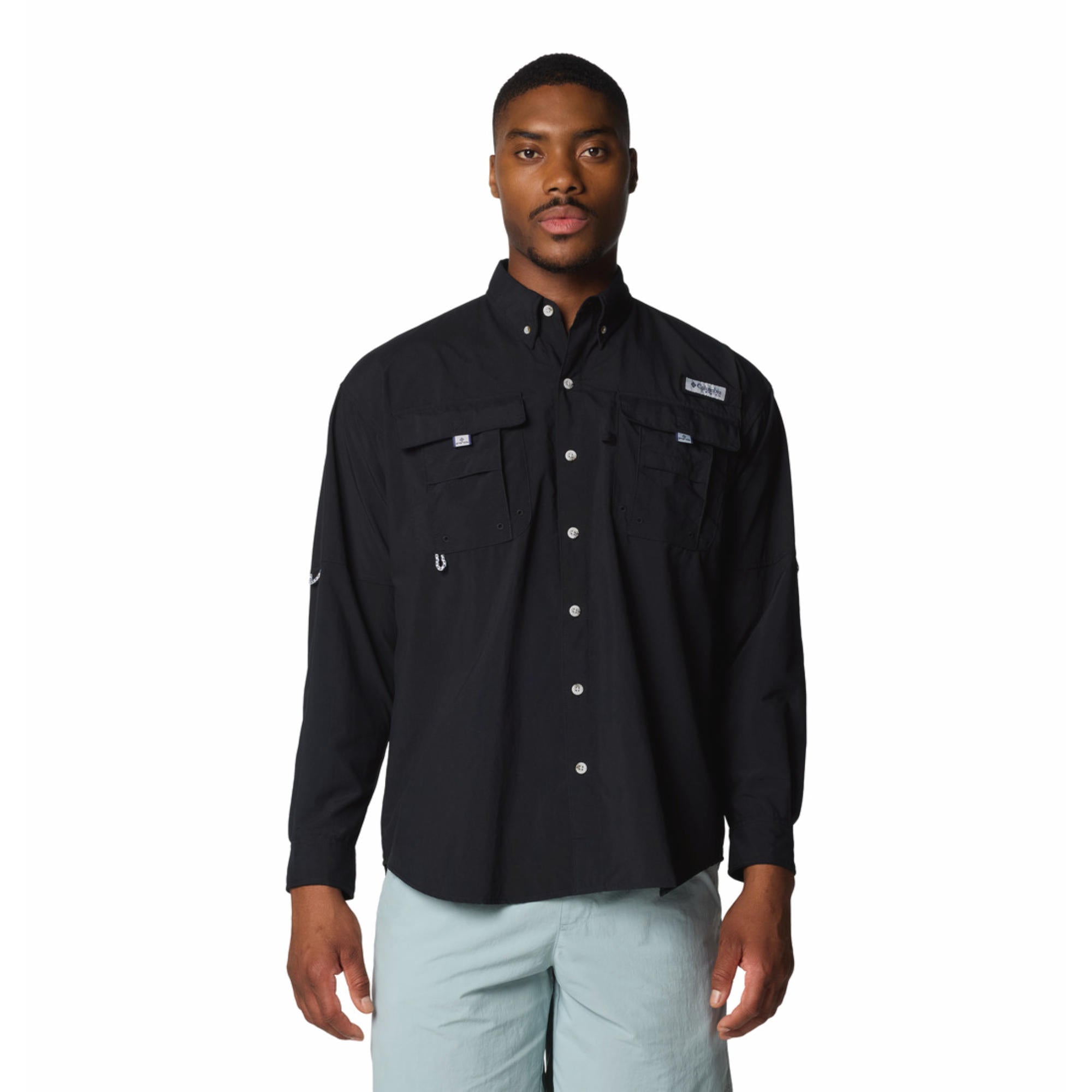 Waterproof Black Pfg Shirt Columbia Men Black Bahama II L/S Shirt