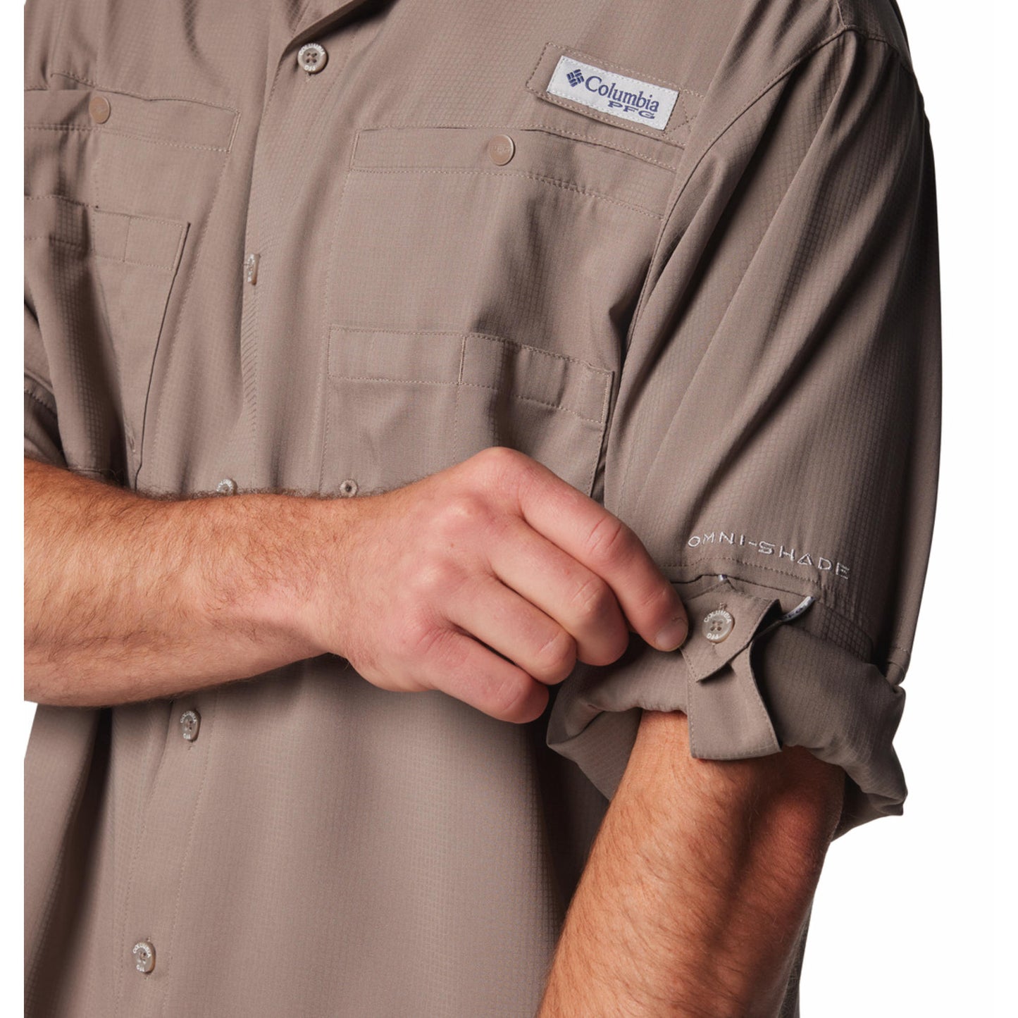 Columbia Men’s Brown Omni-Shade Tamiami II Shirt with Sun Protection