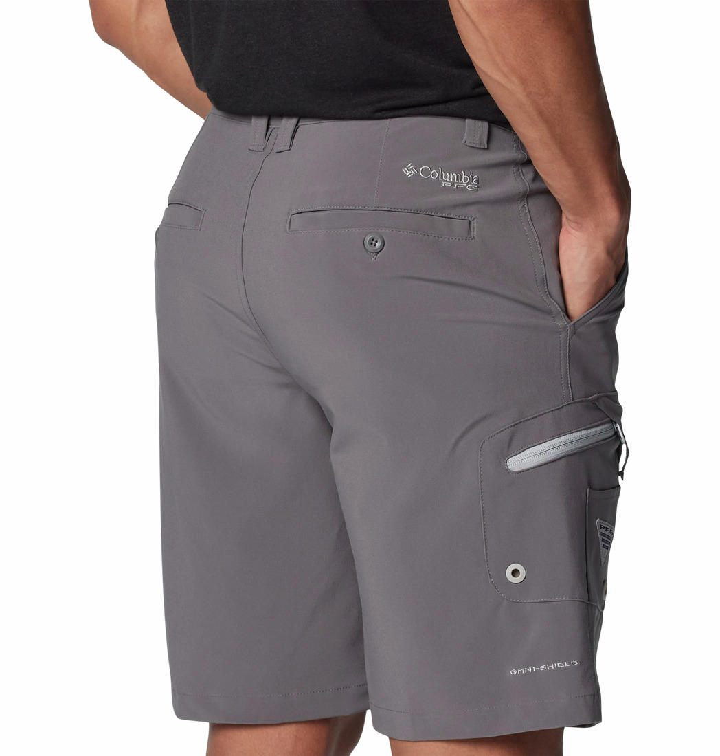 Columbia Men's Grey Omni-Shade Terminal Tackle II UV Protection Shorts